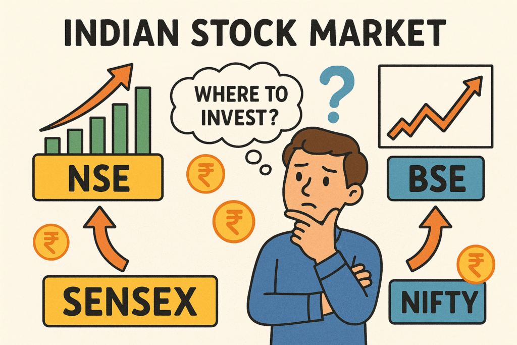 Indian Stock Market Diagram simple compose